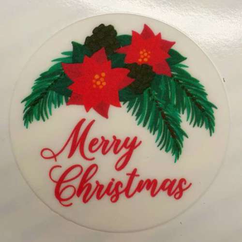 Merry Christmas Mini Edible Image - Click Image to Close